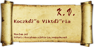 Koczkás Viktória névjegykártya